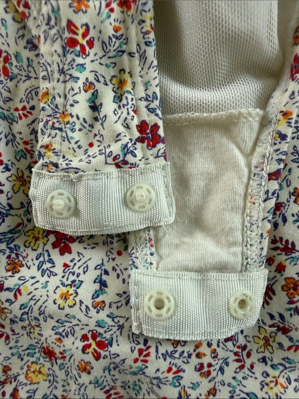 Free People Intimately FP Printed Floral Bella Bodysuit Puff Sleeves L Large